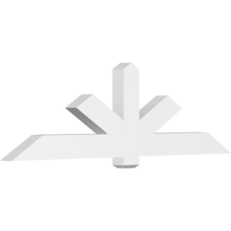 Ekena Millwork Kennewick Architectural Grade PVC Gable Bracket, 84"W x 24 1/2"H x 4"D x 6"F, 7/12 Pitch GBP084X25X0406KEN00